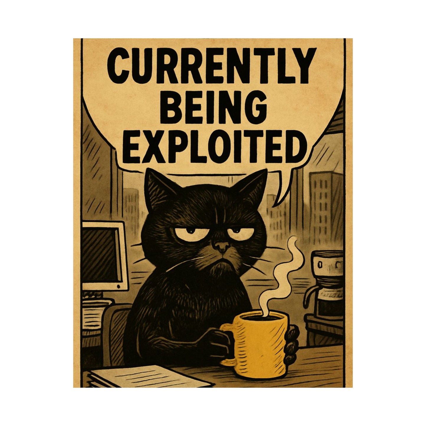 Cat-Themed Matte Vertical Posters, Humorous Wall Art, Office Decor, Gift for Cat Lovers, Funny Home Decor