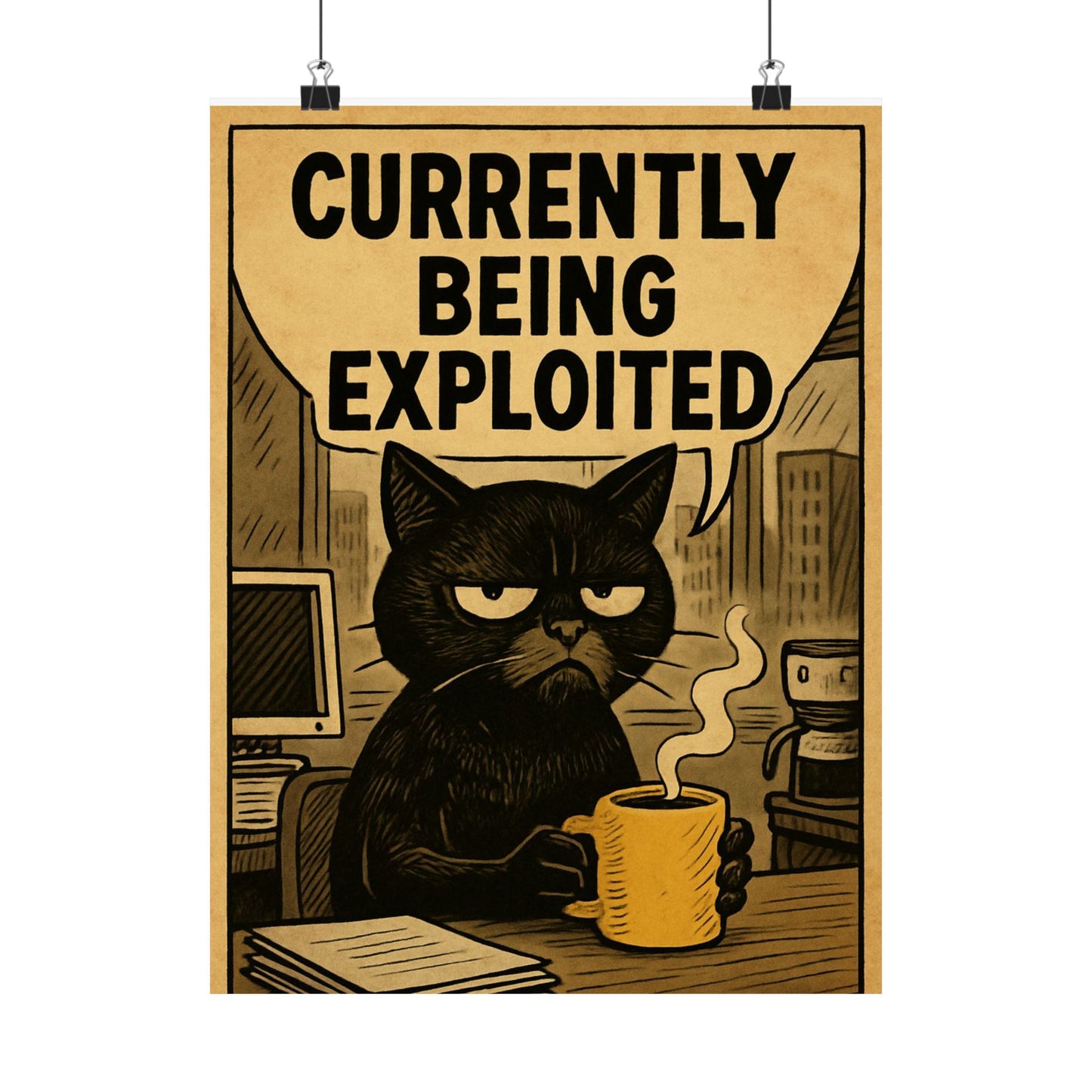 Cat-Themed Matte Vertical Posters, Humorous Wall Art, Office Decor, Gift for Cat Lovers, Funny Home Decor