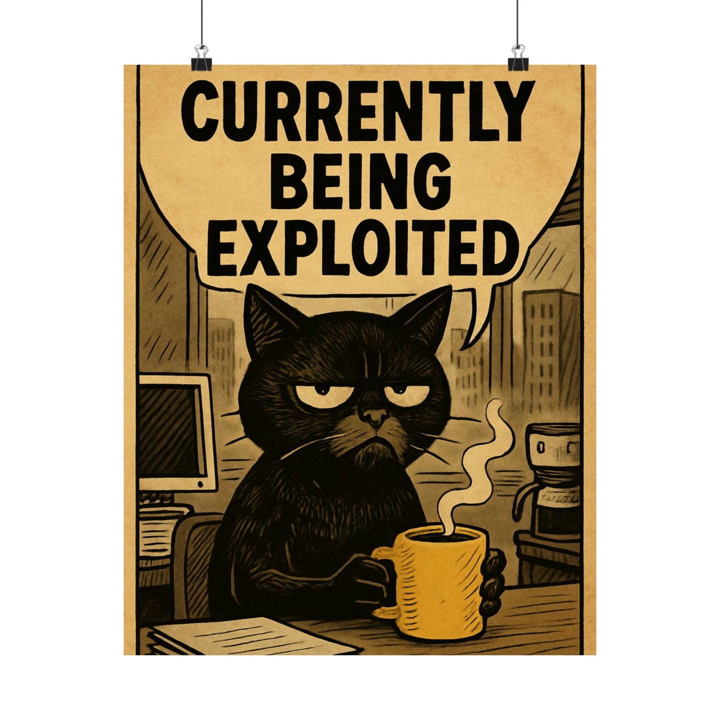 Cat-Themed Matte Vertical Posters, Humorous Wall Art, Office Decor, Gift for Cat Lovers, Funny Home Decor