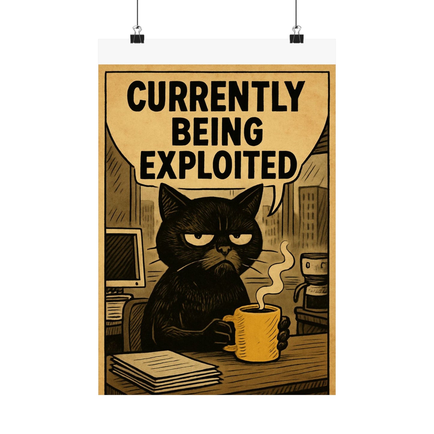 Cat-Themed Matte Vertical Posters, Humorous Wall Art, Office Decor, Gift for Cat Lovers, Funny Home Decor