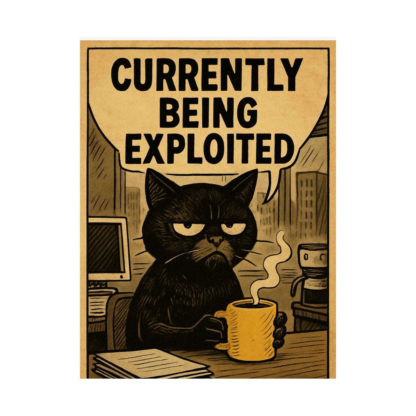 Cat-Themed Matte Vertical Posters, Humorous Wall Art, Office Decor, Gift for Cat Lovers, Funny Home Decor