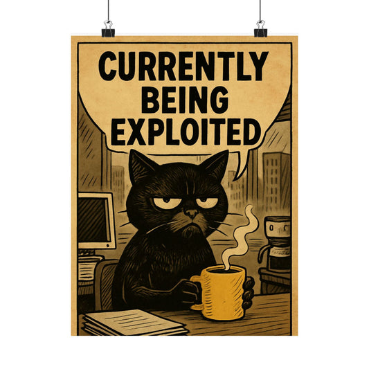 Cat-Themed Matte Vertical Posters, Humorous Wall Art, Office Decor, Gift for Cat Lovers, Funny Home Decor